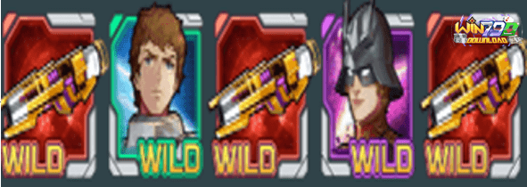 5 biểu tượng Wild ở trong Game nổ hũ Đại chiến Gundam WIN79