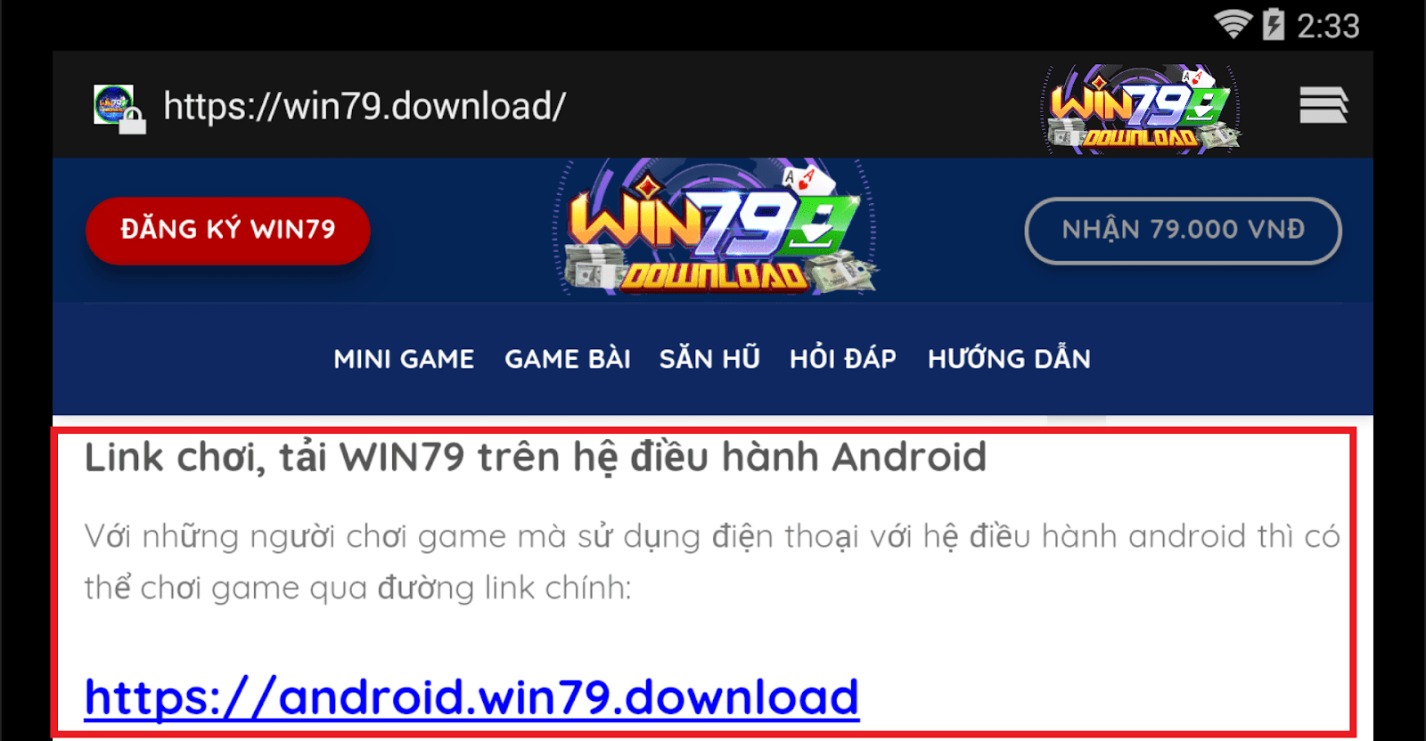 Bước 2 tải và cài đặt App WIN79 bằng Koplayer